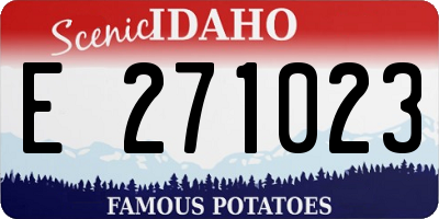 ID license plate E271023