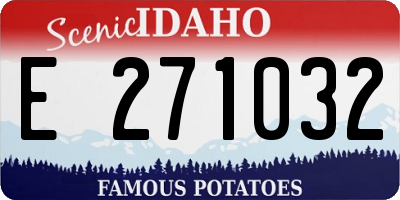 ID license plate E271032