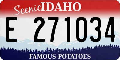 ID license plate E271034