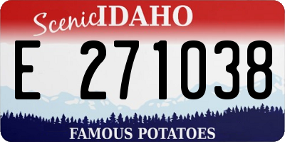ID license plate E271038