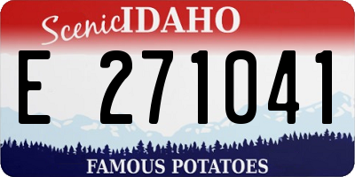 ID license plate E271041