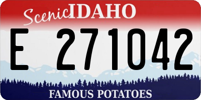 ID license plate E271042