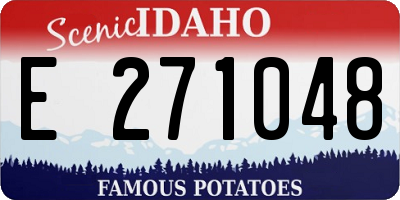 ID license plate E271048