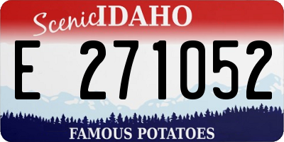 ID license plate E271052