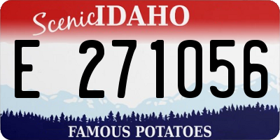 ID license plate E271056