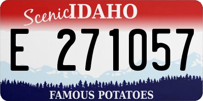 ID license plate E271057