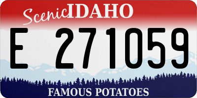 ID license plate E271059
