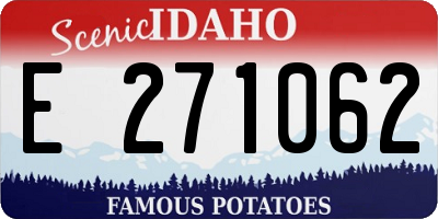 ID license plate E271062