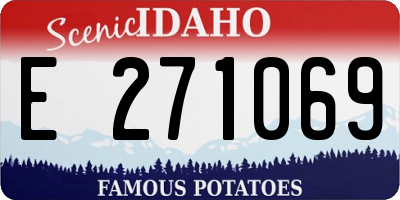 ID license plate E271069