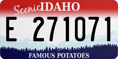 ID license plate E271071