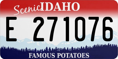 ID license plate E271076