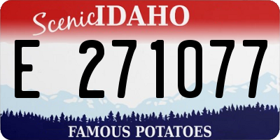ID license plate E271077
