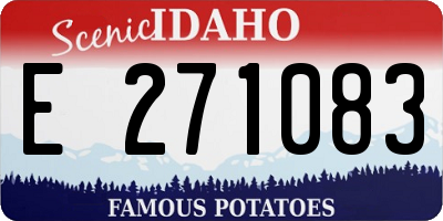 ID license plate E271083