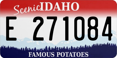 ID license plate E271084