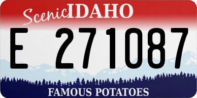 ID license plate E271087