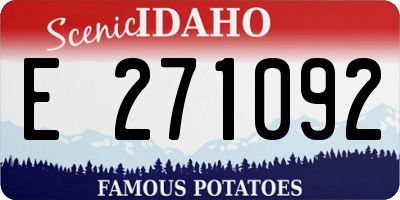 ID license plate E271092