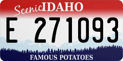 ID license plate E271093