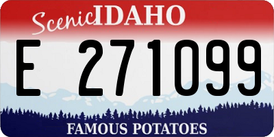 ID license plate E271099
