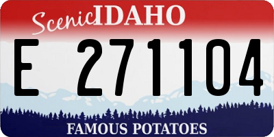 ID license plate E271104