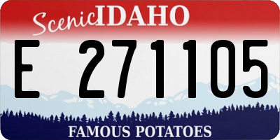 ID license plate E271105