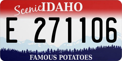 ID license plate E271106