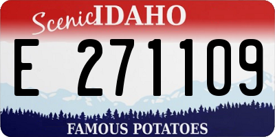 ID license plate E271109