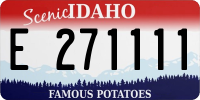 ID license plate E271111