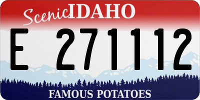 ID license plate E271112