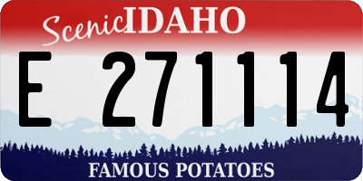 ID license plate E271114