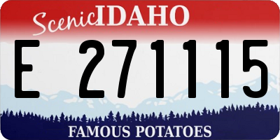 ID license plate E271115