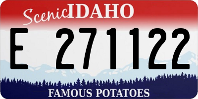 ID license plate E271122