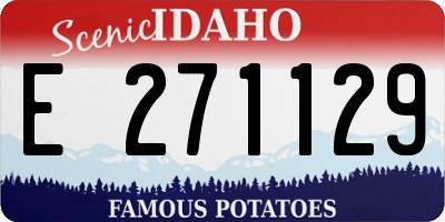 ID license plate E271129
