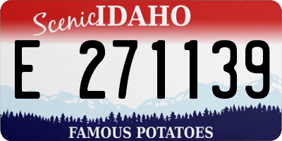 ID license plate E271139