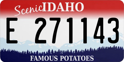 ID license plate E271143