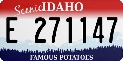 ID license plate E271147