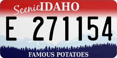 ID license plate E271154
