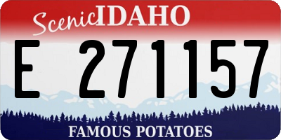 ID license plate E271157