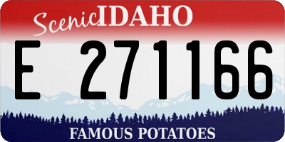 ID license plate E271166