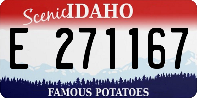 ID license plate E271167