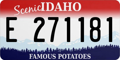 ID license plate E271181