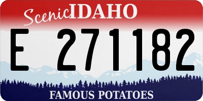 ID license plate E271182