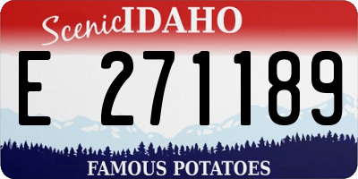 ID license plate E271189