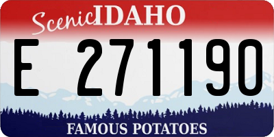 ID license plate E271190