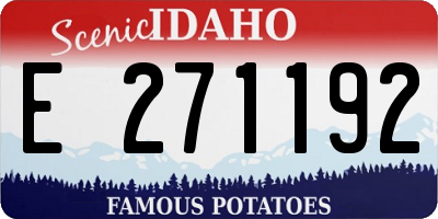 ID license plate E271192
