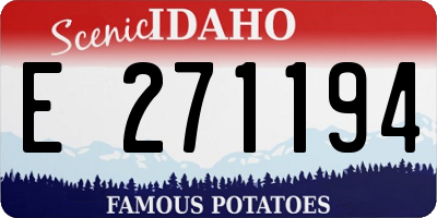 ID license plate E271194