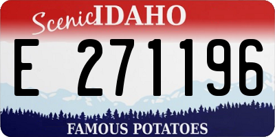 ID license plate E271196