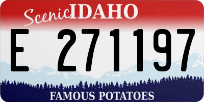 ID license plate E271197