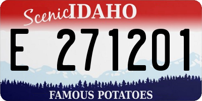 ID license plate E271201