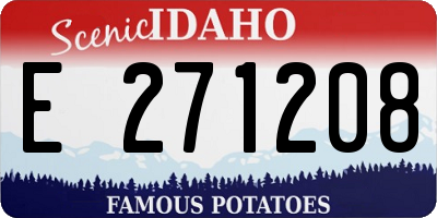ID license plate E271208