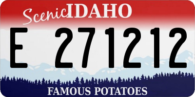 ID license plate E271212